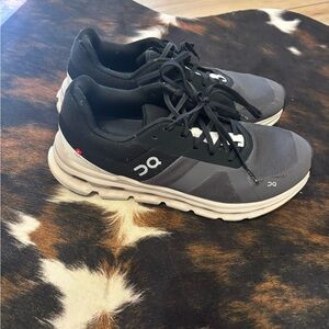 On Running Men's Black and Gray Athletic Shoes